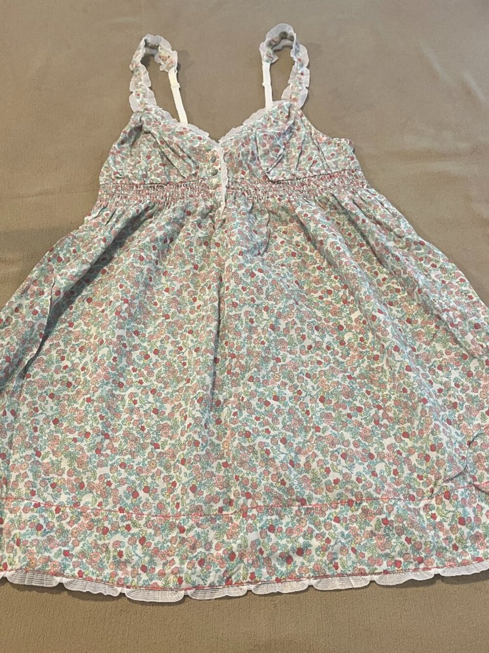Victoria Secret Women's Floral Print Nightgown Adjustable Straps Size M